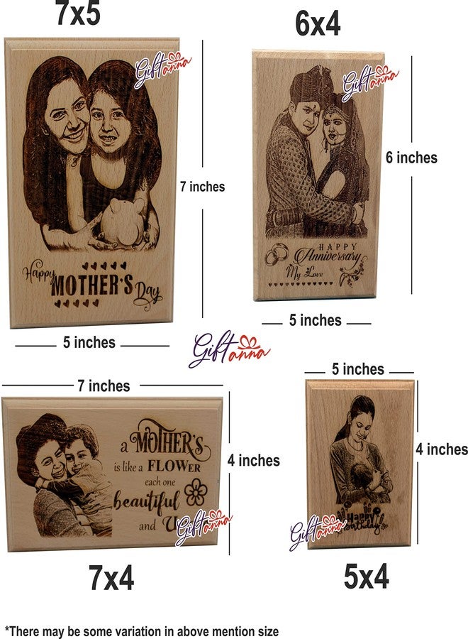 Giftanna هدية عيد الحب من جيفتانا - لوحة خشبية محفورة قابلة للتخصيص (7 × 4 بوصات) - Image 5